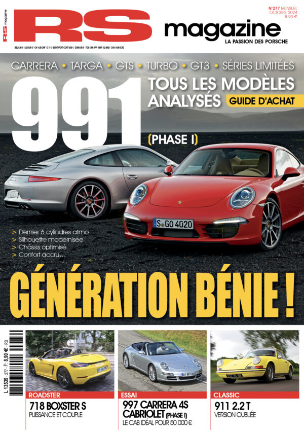 RSMAGAZINE-NUMERO277-OCTOBRE2024-PORSCHE-PORSCHE911-PORSCHE911CARRERA-PORSCHE911TARGA-PORSCHE911GT3-PORSCHEBOXSTER-PORSCHECAYMAN-PORSCHECAYENNE-PORSCHEMACAN-PORSCHEPANAMERA-PORSCHETAYCAN